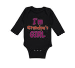 Long Sleeve Bodysuit Baby I'M Grandpa's Girl Grandmother Grandma Cotton