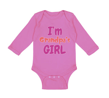 Long Sleeve Bodysuit Baby I'M Grandpa's Girl Grandmother Grandma Cotton