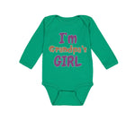 Long Sleeve Bodysuit Baby I'M Grandpa's Girl Grandmother Grandma Cotton