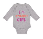 Long Sleeve Bodysuit Baby I'M Grandpa's Girl Grandmother Grandma Cotton