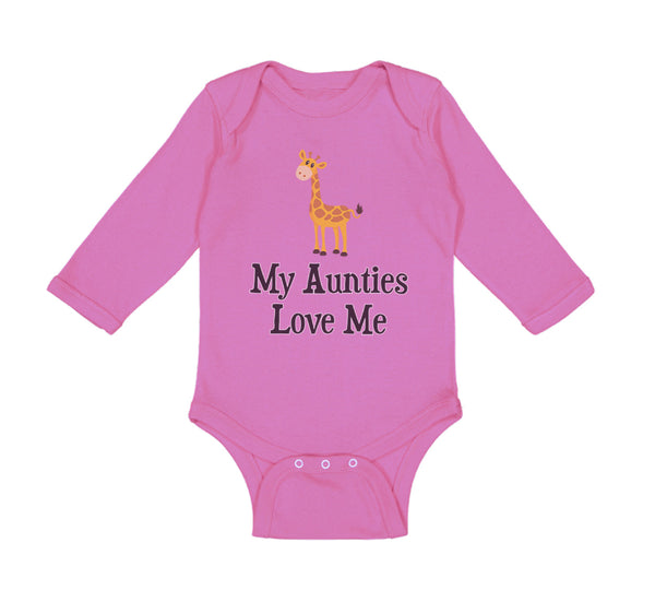 Long Sleeve Bodysuit Baby My Aunties Love Me Aunt Gay Lgbtq Boy & Girl Clothes