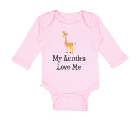 Long Sleeve Bodysuit Baby My Aunties Love Me Aunt Gay Lgbtq Boy & Girl Clothes