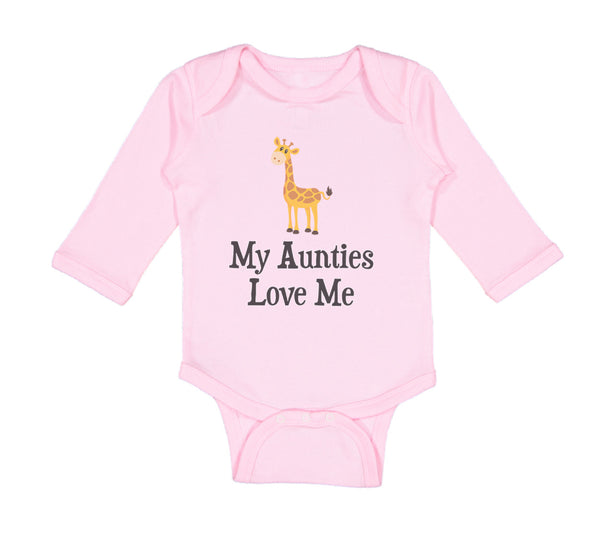 Long Sleeve Bodysuit Baby My Aunties Love Me Aunt Gay Lgbtq Boy & Girl Clothes