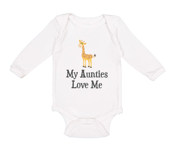 Long Sleeve Bodysuit Baby My Aunties Love Me Aunt Gay Lgbtq Boy & Girl Clothes