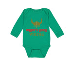Long Sleeve Bodysuit Baby Daddy's Little Viking Valhalla Dad Father's Day Cotton - Cute Rascals