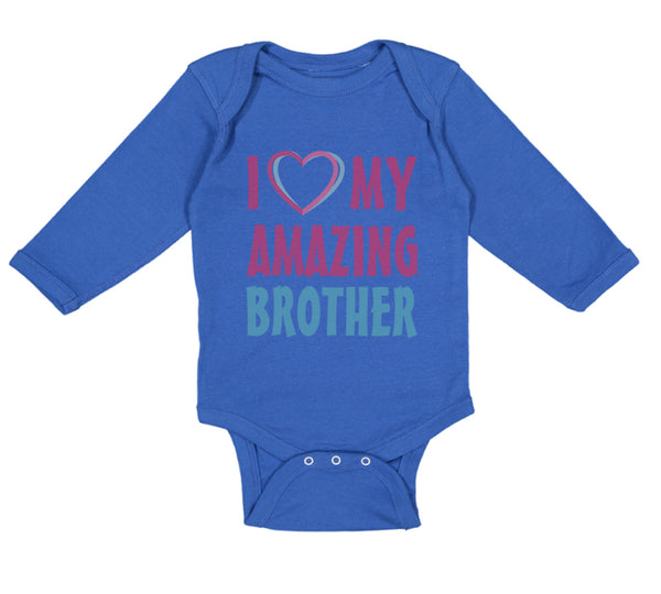 Long Sleeve Bodysuit Baby I Love My Amazing Brother Boy & Girl Clothes Cotton