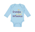 Long Sleeve Bodysuit Baby My Grandpa Is A Bad Influence Grandpa Grandfather