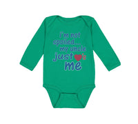 Long Sleeve Bodysuit Baby I'M Not Spoiled My Uncle Just Loves Me Cotton