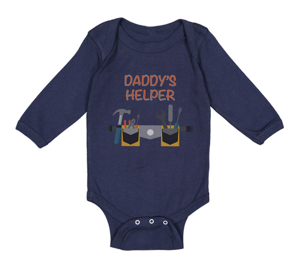 Long Sleeve Bodysuit Baby Daddy's Helper Dad Father's Day Boy & Girl Clothes - Cute Rascals