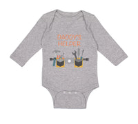 Long Sleeve Bodysuit Baby Daddy's Helper Dad Father's Day Boy & Girl Clothes - Cute Rascals