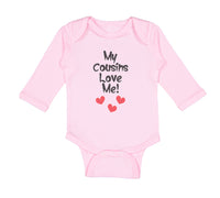 Long Sleeve Bodysuit Baby My Cousins Love Me Pregnancy Announcement Cotton