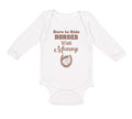 Long Sleeve Bodysuit Baby Born to Ride Horses with Mommy Boy & Girl Clothes