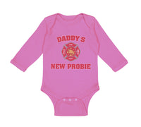 Long Sleeve Bodysuit Baby Daddy's New Probie Cop Police Boy & Girl Clothes - Cute Rascals