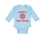 Long Sleeve Bodysuit Baby Daddy's New Probie Cop Police Boy & Girl Clothes - Cute Rascals