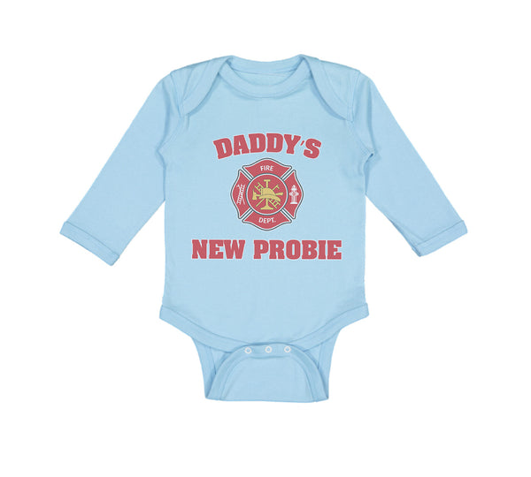 Long Sleeve Bodysuit Baby Daddy's New Probie Cop Police Boy & Girl Clothes - Cute Rascals