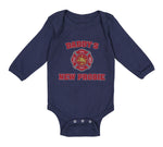 Long Sleeve Bodysuit Baby Daddy's New Probie Cop Police Boy & Girl Clothes - Cute Rascals