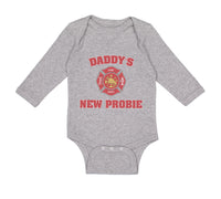 Long Sleeve Bodysuit Baby Daddy's New Probie Cop Police Boy & Girl Clothes - Cute Rascals