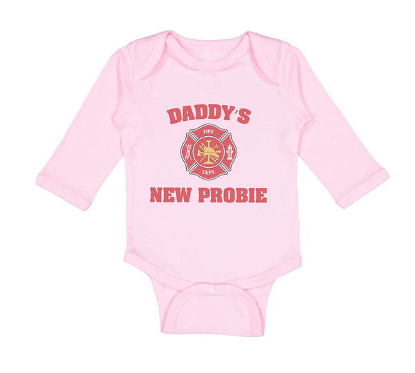 Long Sleeve Bodysuit Baby Daddy's New Probie Cop Police Boy & Girl Clothes - Cute Rascals