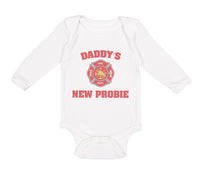 Long Sleeve Bodysuit Baby Daddy's New Probie Cop Police Boy & Girl Clothes - Cute Rascals