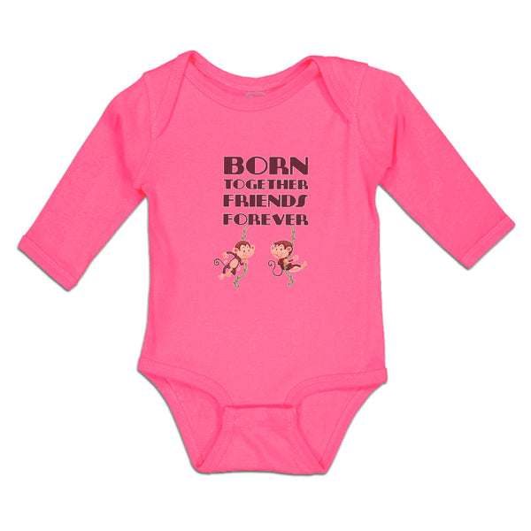 Long Sleeve Bodysuit Baby Born Together Friends Forever Boy & Girl Clothes - Cute Rascals