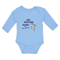 Long Sleeve Bodysuit Baby Big Brother Shark Doo Doo Doo Doo Boy & Girl Clothes - Cute Rascals