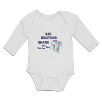 Long Sleeve Bodysuit Baby Big Brother Shark Doo Doo Doo Doo Boy & Girl Clothes - Cute Rascals