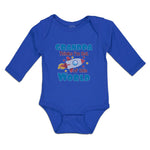 Long Sleeve Bodysuit Baby Grandpa Thinks I'M out of This World Cotton - Cute Rascals
