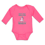 Long Sleeve Bodysuit Baby Happeir than A Unicorn Eating Cake on A Rainbow Cotton - Cute Rascals