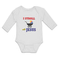 Long Sleeve Bodysuit Baby I Stroll with Jesus Boy & Girl Clothes Cotton