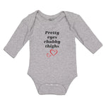 Long Sleeve Bodysuit Baby Pretty Eyes Chubby Thighs Boy & Girl Clothes Cotton