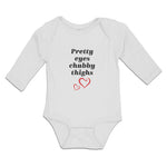 Long Sleeve Bodysuit Baby Pretty Eyes Chubby Thighs Boy & Girl Clothes Cotton