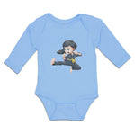 Long Sleeve Bodysuit Baby Karate Kid Boy & Girl Clothes Cotton