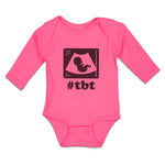 Long Sleeve Bodysuit Baby #Tbt Scanning and Inside Silhouette Baby Cotton - Cute Rascals