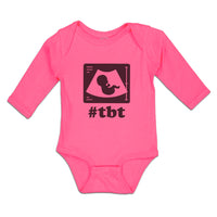 Long Sleeve Bodysuit Baby #Tbt Scanning and Inside Silhouette Baby Cotton - Cute Rascals