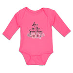 Long Sleeve Bodysuit Baby Live in The Sunshine Boy & Girl Clothes Cotton