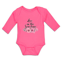 Long Sleeve Bodysuit Baby Live in The Sunshine Boy & Girl Clothes Cotton