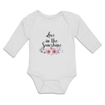 Long Sleeve Bodysuit Baby Live in The Sunshine Boy & Girl Clothes Cotton