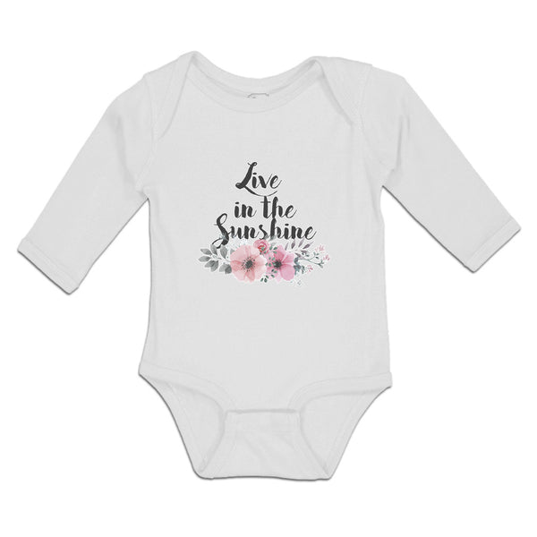 Long Sleeve Bodysuit Baby Live in The Sunshine Boy & Girl Clothes Cotton