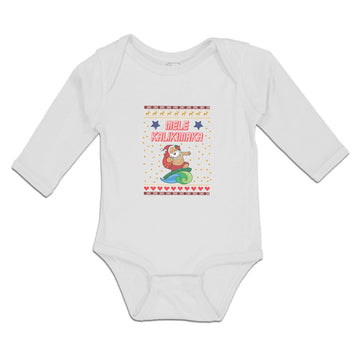 Long Sleeve Bodysuit Baby Mele Kalikimaka Boy & Girl Clothes Cotton