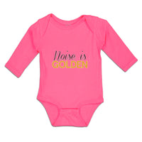 Long Sleeve Bodysuit Baby Noise Is Golden Boy & Girl Clothes Cotton