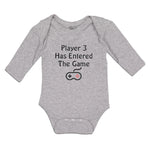 Long Sleeve Bodysuit Baby Player 3 Has Entered The Game Boy & Girl Clothes