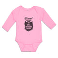 Long Sleeve Bodysuit Baby Proud Owner of A Bearded Daddy Boy & Girl Clothes