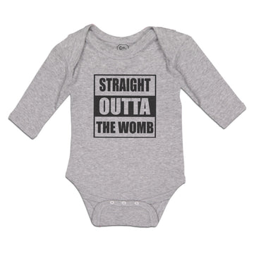Long Sleeve Bodysuit Baby Straight Outta The Womb Boy & Girl Clothes Cotton