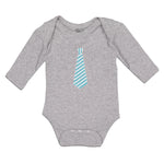 Long Sleeve Bodysuit Baby Striped Neck Tie Style 6 Boy & Girl Clothes Cotton