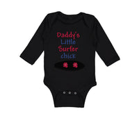 Long Sleeve Bodysuit Baby Daddy's Little Surfer Surfing Dad Father's Day Cotton - Cute Rascals