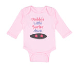 Long Sleeve Bodysuit Baby Daddy's Little Surfer Surfing Dad Father's Day Cotton - Cute Rascals