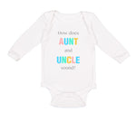 Long Sleeve Bodysuit Baby How Does Aunt and Uncle Sound Pregnancy Announcement - Cute Rascals