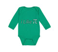 Long Sleeve Bodysuit Baby I like Pi Sign Geek Nerd Boy & Girl Clothes Cotton