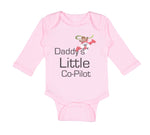 Long Sleeve Bodysuit Baby Daddy's Little Co Pilot Plane Flying Dad Father's Day - Cute Rascals