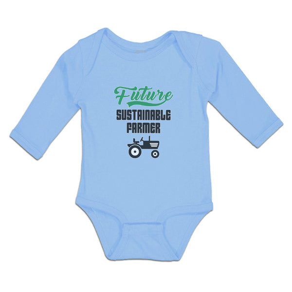 Long Sleeve Bodysuit Baby Future Sustainable Farmer Boy & Girl Clothes Cotton - Cute Rascals